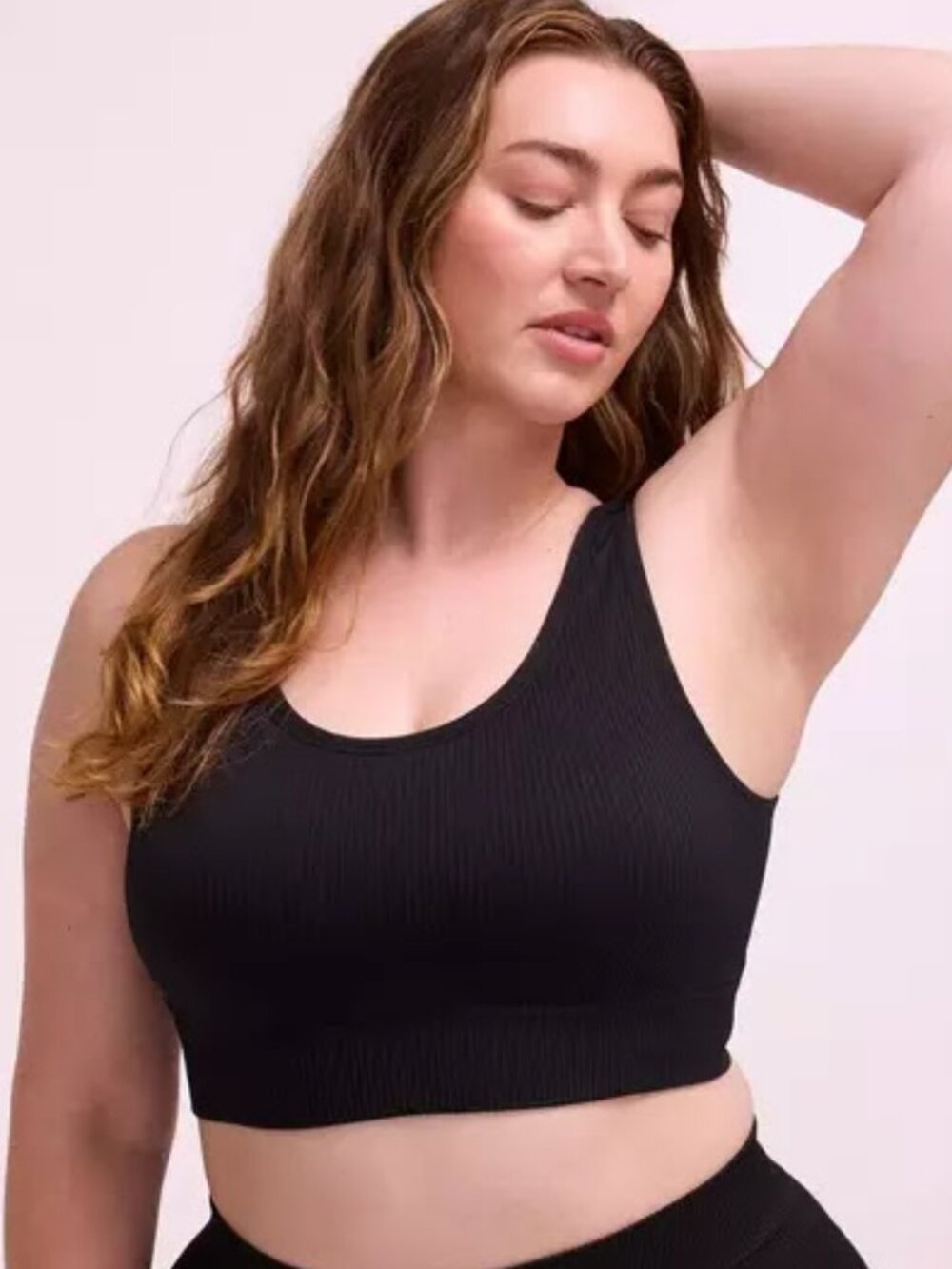 Torrid Curve Seamless Ribbed Scoop Bralette Sz 3 Wire Free Lined Pull On Padded